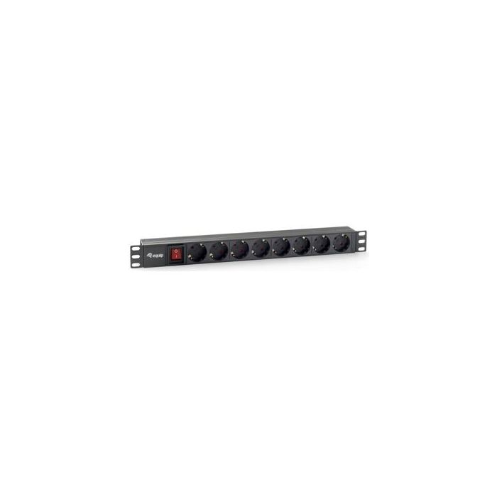 EQUIP REGLETA ALIMENTACION RACK 19" 1U 8 TOMAS CON INTERRUPTOR