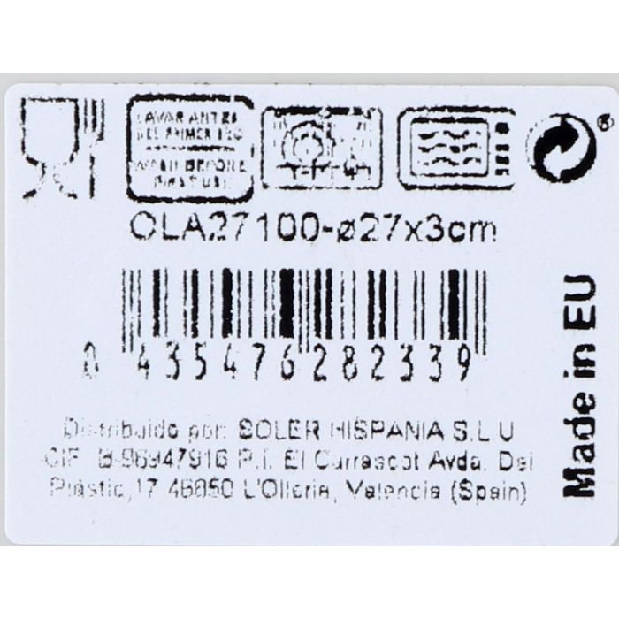 La Mediterranea Fuente Redonda "Olaf" Nordic Ivory Brillo 27 cm (6 Unidades) 1