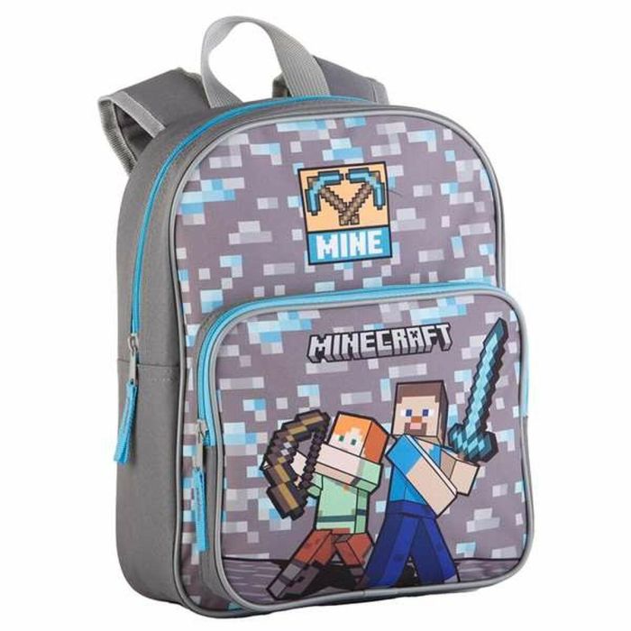 Mochila Escolar Minecraft Warriors 30 x 24 x 8 cm