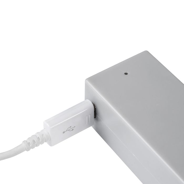 Emuca Barra para armario con luz LED Castor, batería extraible y sensor de movimiento, L708mm, Plástico y aluminio, Gris metalizado 5