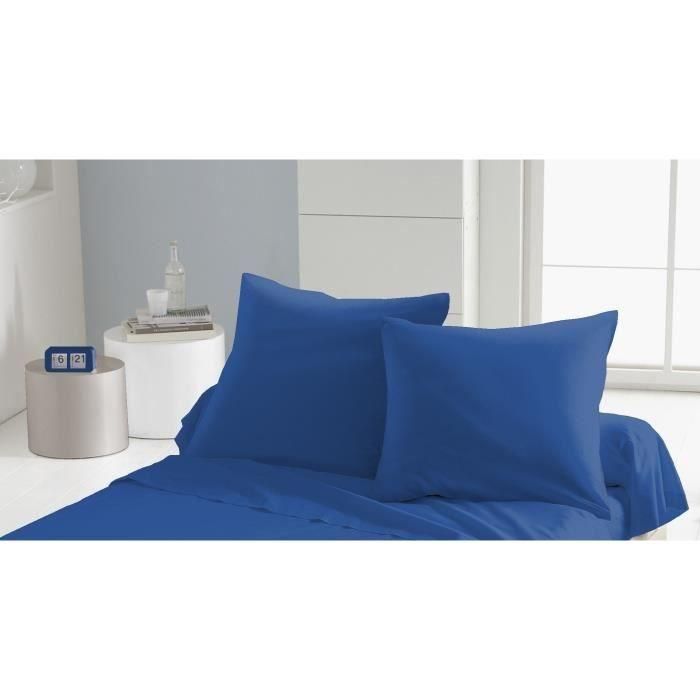 Juego de 2 fundas de almohada - HOME LINGE PASSION - 63 x 63 cm - Azul 2 Juego de 2 fundas de almohada - HOME LINGE PASSION - 63 x 63 cm - Azul 2