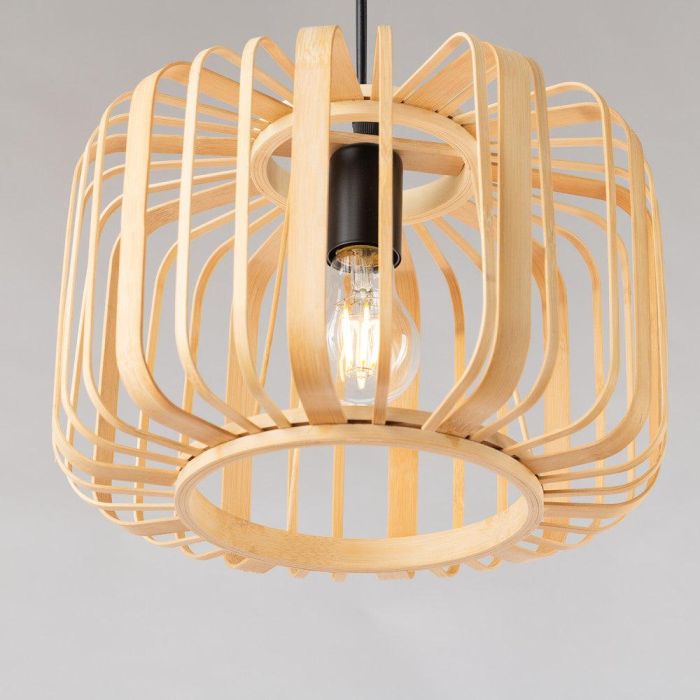 Lámpara Colgante Linjiang de Ratán Natural Estilo Boho-Chic para Aportar Calidez y Personalidad con Casquillo E27 SKD-P80110 4 Lámpara Colgante Linjiang de Ratán Natural Estilo Boho-Chic para Aportar Calidez y Personalidad con Casquillo E27 SKD-P80110 4