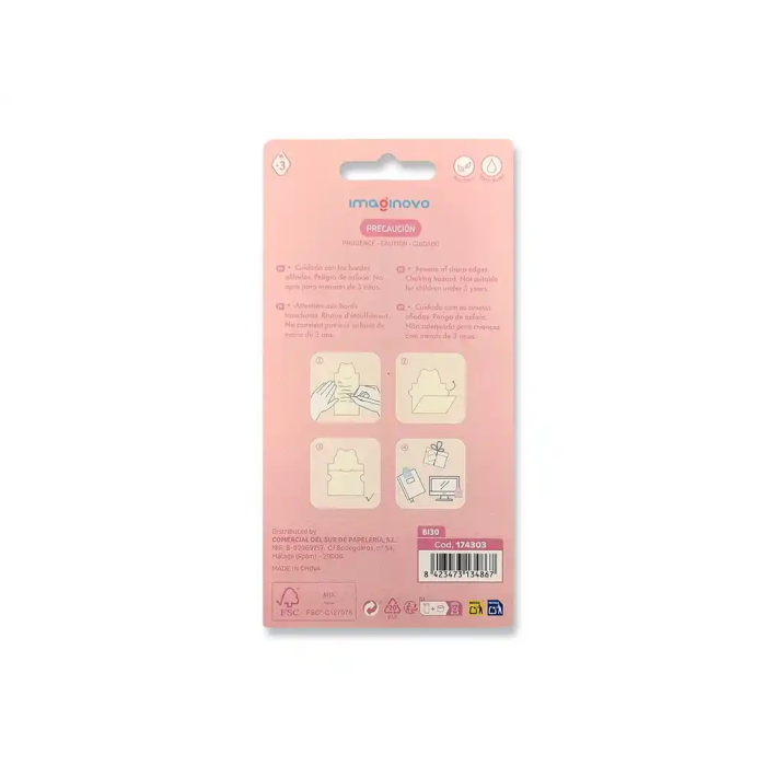 Imaginovo Bloc Notas Adhesivas Gato con Mensaje Trasero 20 Hojas 85x164 mm 2