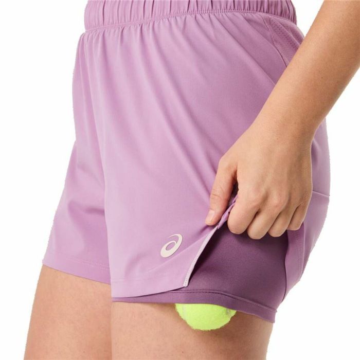 Pantalón Corto Deportivo Asics Padel Court 2-N-1 Short Lila 1