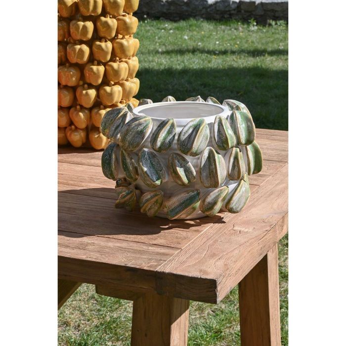 DKD Home Decor Centro de Mesa Tropical de Gres Blanco Verde Carambola 30x30x19 cm 3 DKD Home Decor Centro de Mesa Tropical de Gres Blanco Verde Carambola 30x30x19 cm 3