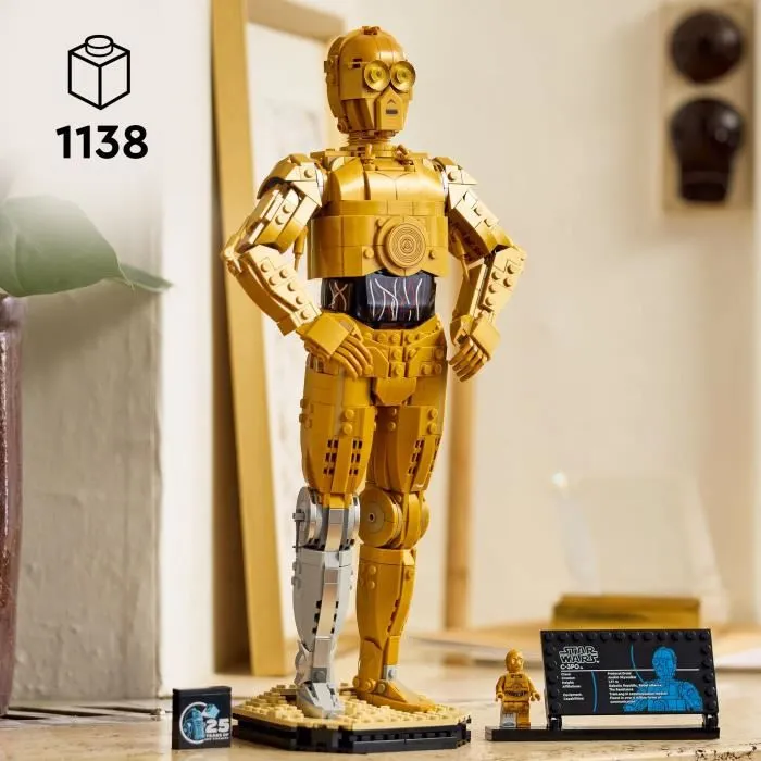 LEGO Star Wars C-3PO Droide Construible 75398 Juego de Construcción 1138 Piezas 18+ Años 1
