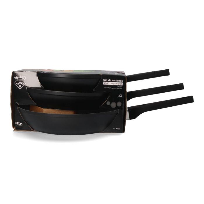 Gourmet Kitchen Set 3 sartenes antiadherentes Professional line Ø20/Ø24/Ø28 cm, para inducción, vitrocerámica, gas y eléctrica 1 Gourmet Kitchen Set 3 sartenes antiadherentes Professional line Ø20/Ø24/Ø28 cm, para inducción, vitrocerámica, gas y eléctrica 1