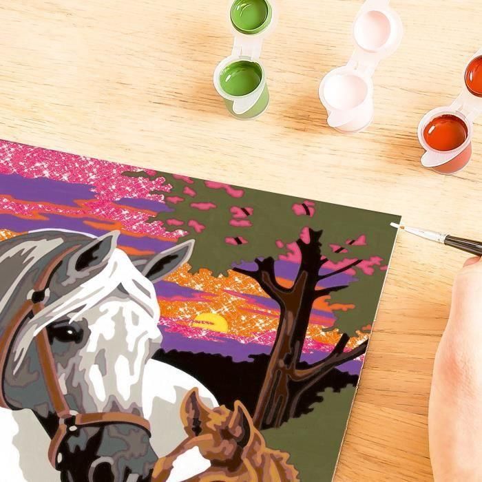 CreArt Kids - Caballos al atardecer (18 x 24 cm), kit de pintura por números, a partir de 9 años, 25809, Ravensburger 5 CreArt Kids - Caballos al atardecer (18 x 24 cm), kit de pintura por números, a partir de 9 años, 25809, Ravensburger 5
