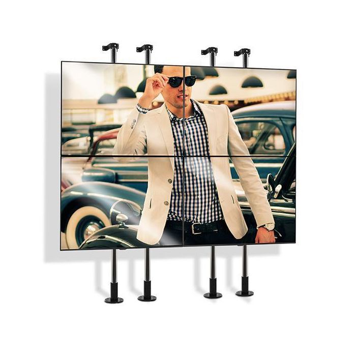 B-Tech BT7831 Soporte de Pared para Postes Ø50mm, Carga Máx. 150kg, Negro 3