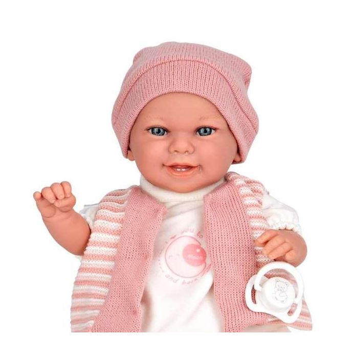 Muñeca elegance 35 cm babyto rosa c/mecanismo risa try me 1