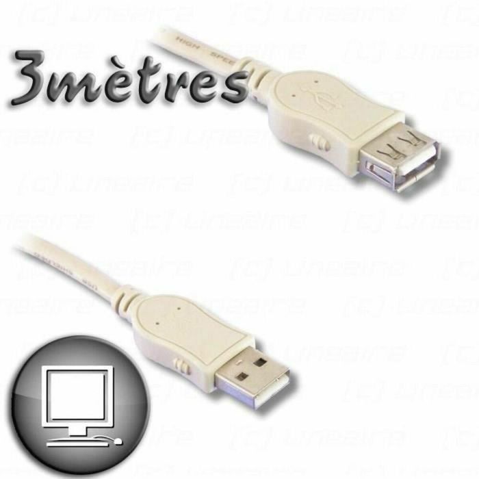 USB Cable de Extensión USB 2.0 A Macho / A Hembra 3m