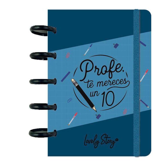 LOVELY STORY Cuaderno A6 - Profe Te Mereces un 10 Cuadriculado