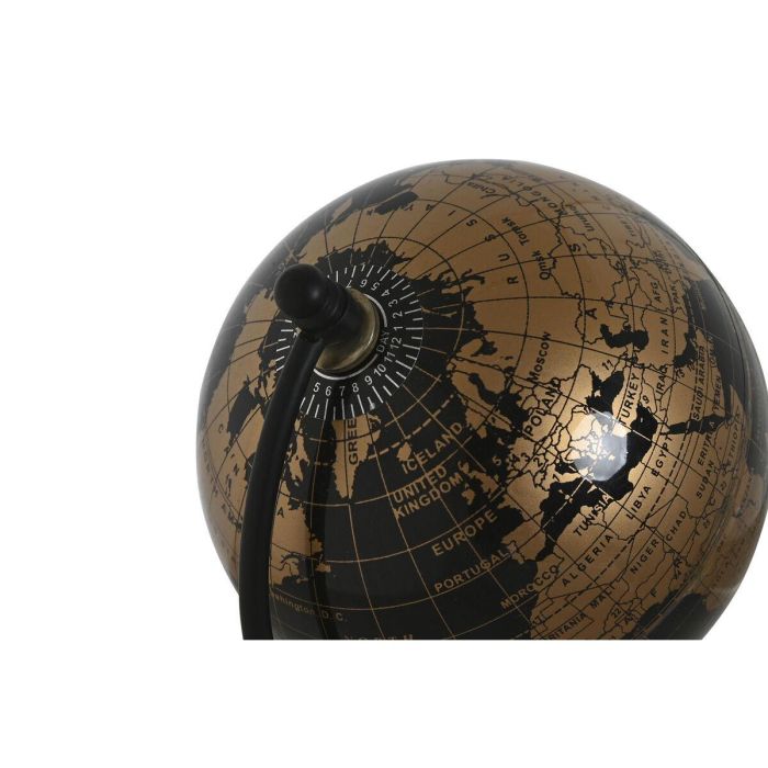 Globo Terraqueo Vintage DKD Home Decor Dorado Negro 12 x 20 x 12 cm (2 Unidades) 2 Globo Terraqueo Vintage DKD Home Decor Dorado Negro 12 x 20 x 12 cm (2 Unidades) 2