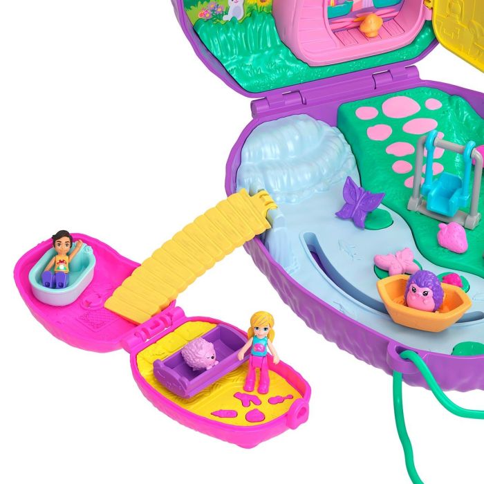 Cofre-Bolso Mamá Erizo Y Bebé Polly Pocket Jbj91 Mattel 3