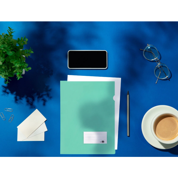 Liderpapel Carpeta Dossier Uñero A4 Verde Manzana Opaco Polipropileno 180 micras 5