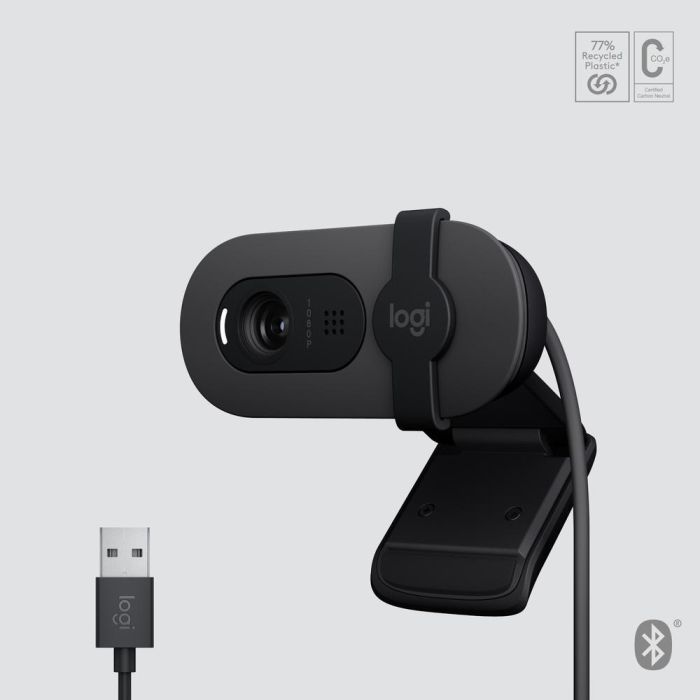 Logitech Brio 105 Business Webcam 1080p con Obturador de Privacidad, Micrófono y Plug-and-Play. Ideal para Empresas, compatible con Windows, macOS, Google Meet. 6 Logitech Brio 105 Business Webcam 1080p con Obturador de Privacidad, Micrófono y Plug-and-Play. Ideal para Empresas, compatible con Windows, macOS, Google Meet. 6