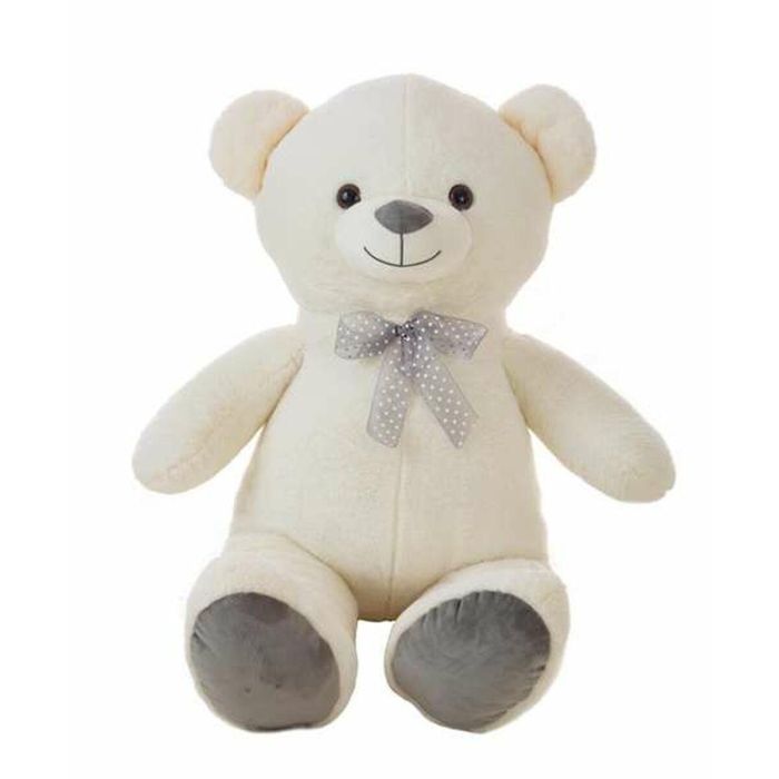 Oso noah 85 cm 2 col. gris, blanco roto