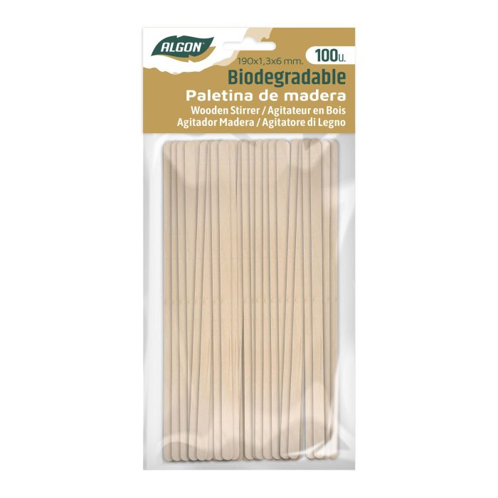 Set de 100 Paletinas de Madera Algon 190x1.3x6 mm (36 Cajas) 1 Set de 100 Paletinas de Madera Algon 190x1.3x6 mm (36 Cajas) 1