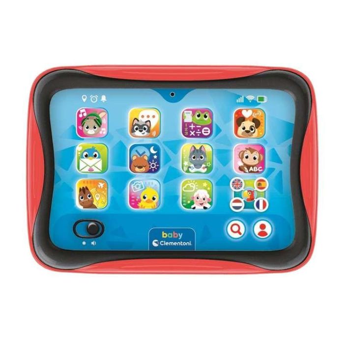 Clementoni Tablet para bebés interactiva con 12 botones táctiles, luces y sonidos, multilingüe, 21x25x5 cm, a partir de 12 meses Clementoni Tablet para bebés interactiva con 12 botones táctiles, luces y sonidos, multilingüe, 21x25x5 cm, a partir de 12 meses