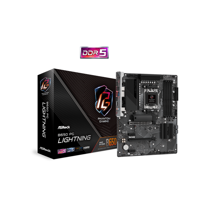 ASRock B650 PG Lightning AMD B650 Socket AM5 ATX, DDR5-SDRAM, Wi-Fi 6E, 90-MXBK20-A0UAYZ 5 ASRock B650 PG Lightning AMD B650 Socket AM5 ATX, DDR5-SDRAM, Wi-Fi 6E, 90-MXBK20-A0UAYZ 5