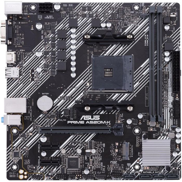 Asus 90MB1500-M0EAY0 Placa Base Prime A520M-K Socket AM4 mATX AMD A520 para procesadores Ryzen 3000/4000/5000 Series con M.2 1 Asus 90MB1500-M0EAY0 Placa Base Prime A520M-K Socket AM4 mATX AMD A520 para procesadores Ryzen 3000/4000/5000 Series con M.2 1