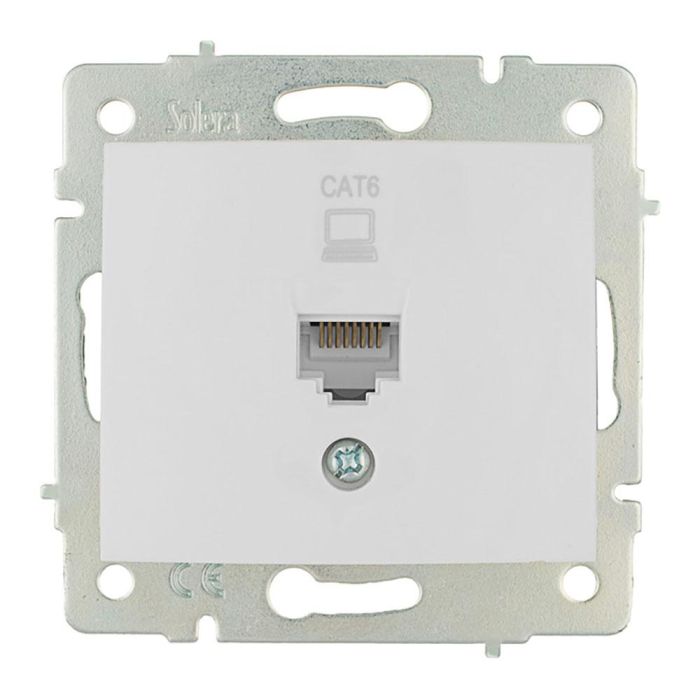 Solera Toma de datos RJ45 Cat6 Serie Europa ERP88, Blanco, 83x81mm 0 Solera Toma de datos RJ45 Cat6 Serie Europa ERP88, Blanco, 83x81mm 0