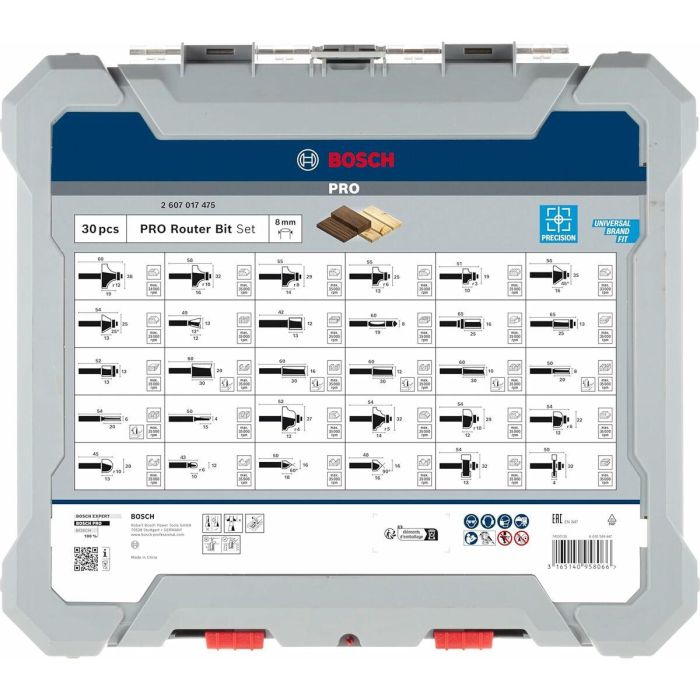 Set de accesorios BOSCH 2607017475 30 piezas 6