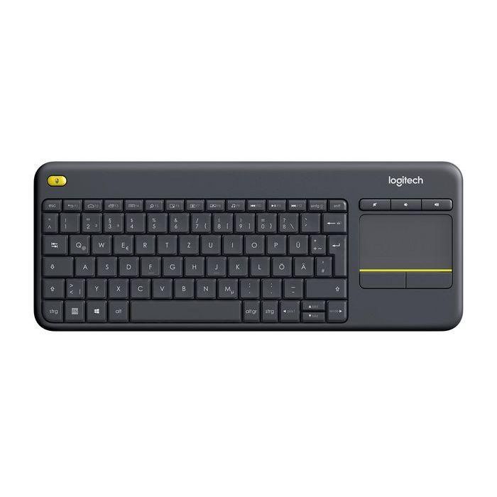 Logitech K400 Plus Teclado Táctil Inalámbrico con Touchpad USB Unifying Receiver para PC-TV, 2.4 GHz, 10m, Batería 18 meses, Negro 1 Logitech K400 Plus Teclado Táctil Inalámbrico con Touchpad USB Unifying Receiver para PC-TV, 2.4 GHz, 10m, Batería 18 meses, Negro 1