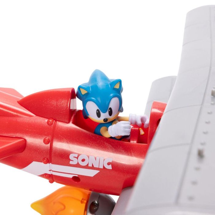 Jakks Pacific 423284 - Juguete Avioneta Biplano Tornado Sonic con Sonidos, Luces y Ruedas Funcionales, Incluye Figura 6cm 4 Jakks Pacific 423284 - Juguete Avioneta Biplano Tornado Sonic con Sonidos, Luces y Ruedas Funcionales, Incluye Figura 6cm 4