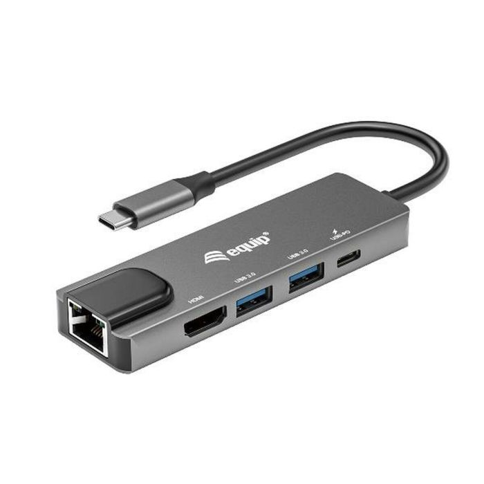 Hub USB Equip 133489 Gris 100 W