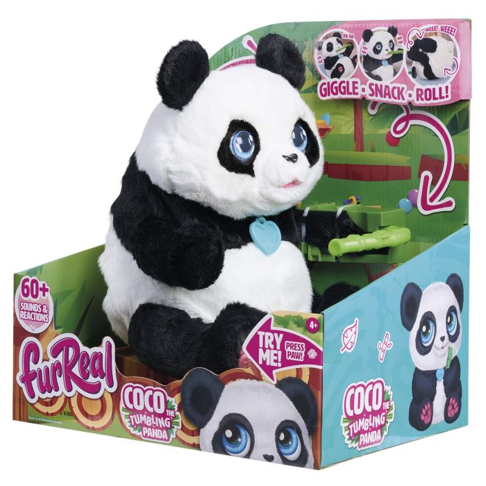 furReal Coco El Panda Acrobático Interactivo que Da Vueltas, Peluche con Más de 60 Sonidos y Movimientos, +4 años 1