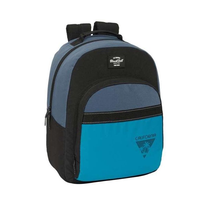 Mochila Escolar BlackFit8 California Azul Negro 32 x 42 x 15 cm