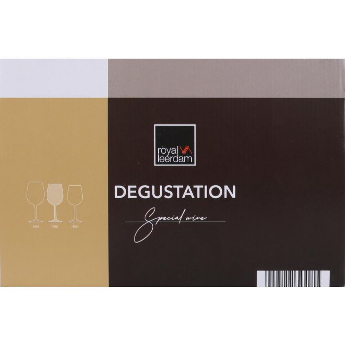Royal Leerdam Set 6 Copas de Vino Degustation de 45 cl, Medidas individuales 7 x 8.5 x 20.1 cm 3