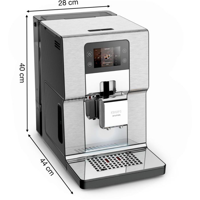 Krups EA877D10 Intuition Experience+ Máquina Espresso Automática 3L con Molinillo Integrado y Pantalla OLED Negro/Acero 2 Krups EA877D10 Intuition Experience+ Máquina Espresso Automática 3L con Molinillo Integrado y Pantalla OLED Negro/Acero 2