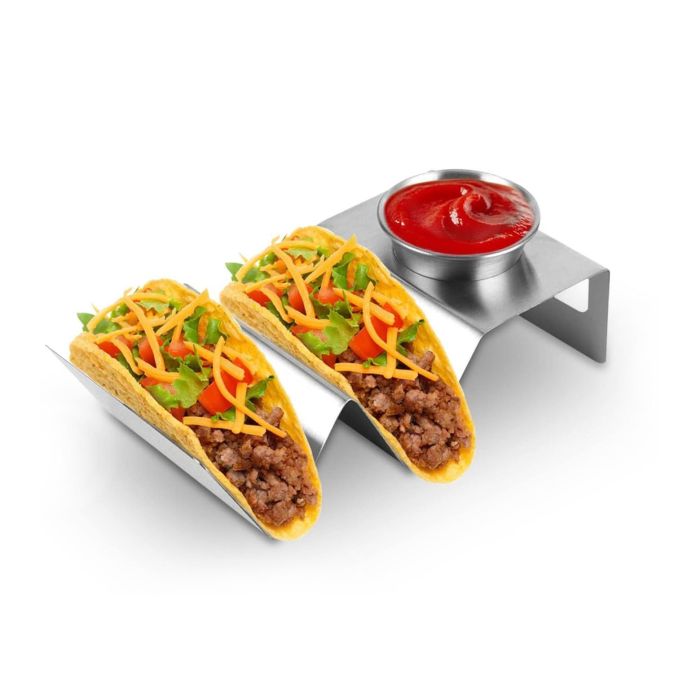Soporte para 2 tacos con salsera My Bar - Inde (12 Unidades) 3 Soporte para 2 tacos con salsera My Bar - Inde (12 Unidades) 3