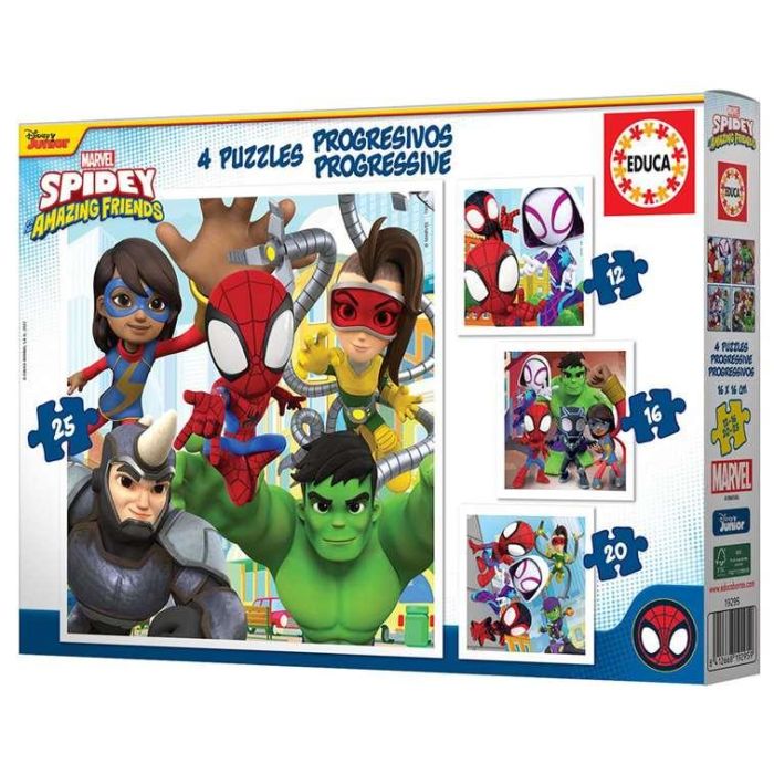 Puzzle progresivos spidey & his amazing friends 12-16-20-25 1 Puzzle progresivos spidey & his amazing friends 12-16-20-25 1