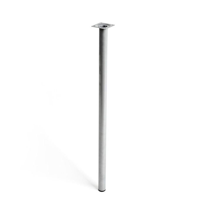 Rei Pata cilíndrica de acero cromo mate mod. 401g, Ø3x70cm, 2-401g.700.38, para muebles, 150kg