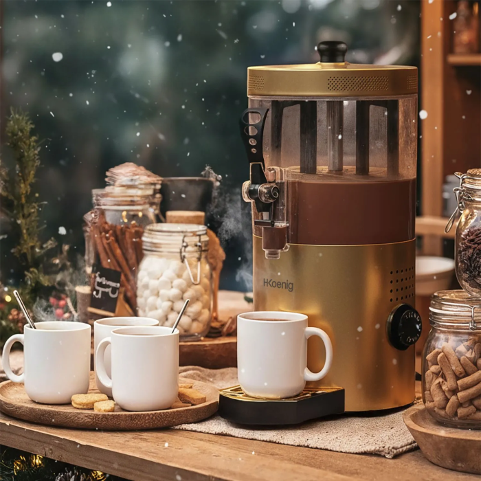 H.Koenig SHK804 Dispensador de Chocolate Caliente 1200 W 3 L Dorado 4