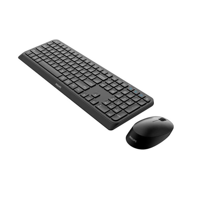 Teclado y Ratón Philips SPT6407B/16 Negro Qwerty US Teclado y Ratón Philips SPT6407B/16 Negro Qwerty US