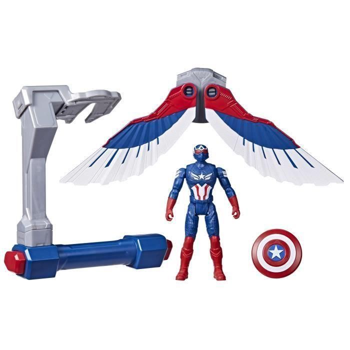 Figura de control de vuelo del Capitán América, Marvel Epic Hero Series Capitán América: Un mundo feliz, a partir de los 4 años 2