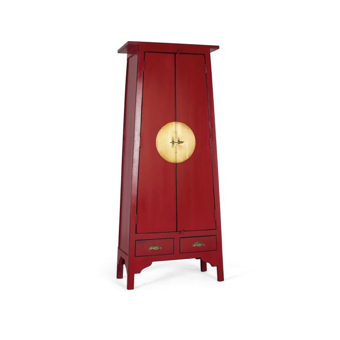 GINER Y COLOMER Armario Madera de Mango 2 Puertas 2 Cajones Rojo 195 cm 1
