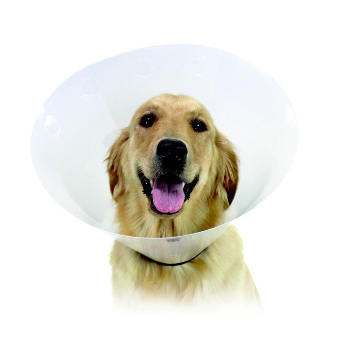 KVP Collar Isabelino Check Cuello 34-43 cm Profundidad 20 cm Transparente Ligero Resistente Acolchado Cuello 1