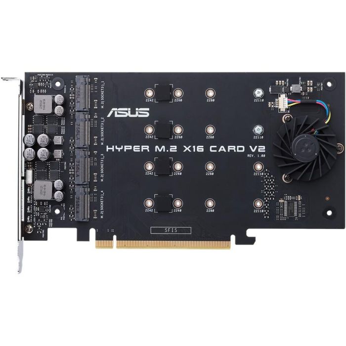 Asus HYPER M.2 X16 CARD V2 Tarjeta de Expansión PCIe 3.0, Interfaz M.2, 128 Gbit/s, Ref. 90MC06P0-M0EAY0 1