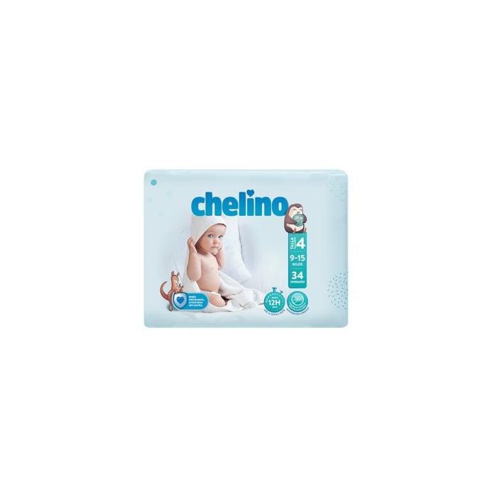 Chelino Pañal Infantil Gateo Talla 4 (9-15 kg) 34 Unidades