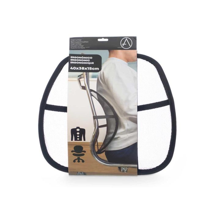 Soporte Lumbar para Silla Arte Regal 41x15x39 cm - Negro (12 Unidades) 2 Soporte Lumbar para Silla Arte Regal 41x15x39 cm - Negro (12 Unidades) 2