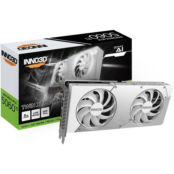 Inno3D GeForce RTX 5060 Ti Twin X2 OC 8GB GDDR7 Blanca - Tarjeta Gráfica para Gaming 2 Inno3D GeForce RTX 5060 Ti Twin X2 OC 8GB GDDR7 Blanca - Tarjeta Gráfica para Gaming 2