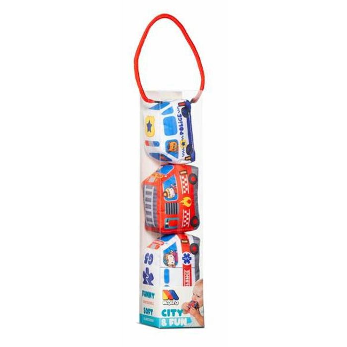 Molto Coches Blanditos de Tela Suave - Set de 3 Piezas para Bebés y Niños Pequeños, Juguetes de Primeras Edades, Apto desde 1 Año