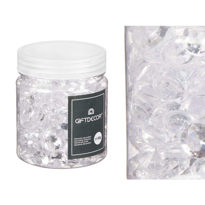 Bote Diamante Med 150Gr Transparente Giftdecor 6.5x8x6.5cm (32 Unidades) 3 Bote Diamante Med 150Gr Transparente Giftdecor 6.5x8x6.5cm (32 Unidades) 3