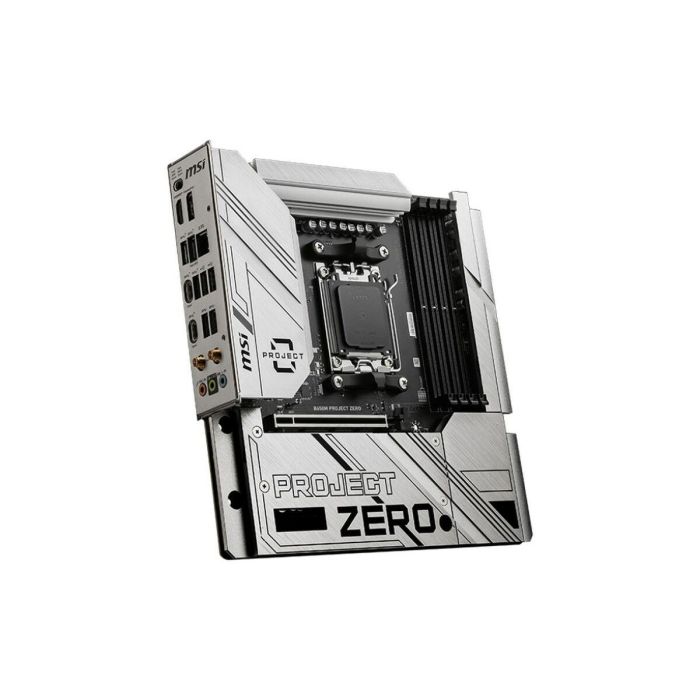 MSI B650M PROJECT ZERO Placa Base AMD AM5, DDR5, 256GB, Wi-Fi 6E, BT 5.3, Micro ATX 9