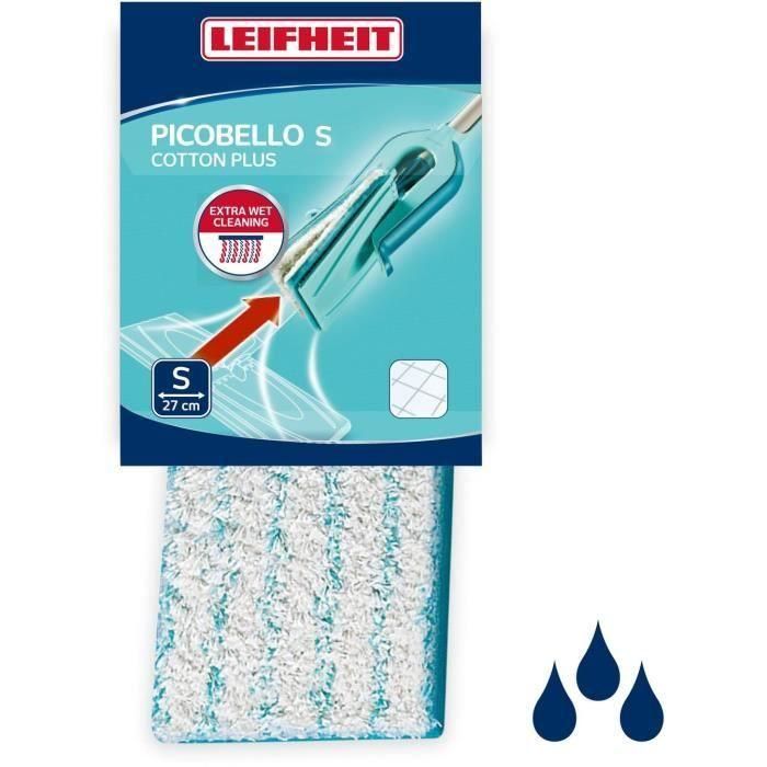 Esponja para fregona - LEIFHEIT - Picobello algodón plus S - 56611 - Suelos de baldosas y piedra, fregona de 27 cm Esponja para fregona - LEIFHEIT - Picobello algodón plus S - 56611 - Suelos de baldosas y piedra, fregona de 27 cm